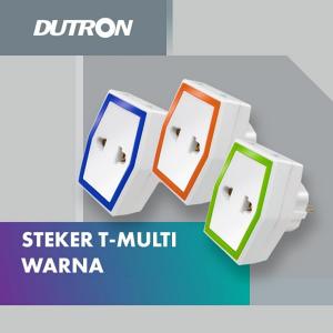 Dutron Steker T Multi Warna Colokan Cabang 3