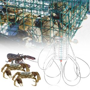 SERAPHYXO Steel Wire Crab Catching Tool Lure Trap Stainless Steel 8 Laps Crab Fishing Cages Bait Cage Fishing Tackle Crab Trap Catching Tool