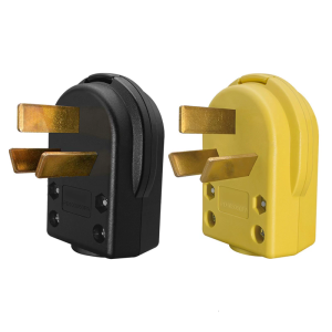 ปลั๊ก NEMA 10 50P 50A ทรงพลัง PD1050PA ใช้ในอุตสาหกรรมหน้าสัมผัสชุบทอง PA66ความทนทาน