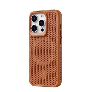 Luxury Heat Dissipation Silicone Magnetic Phone Case For iPhone 16 15 14 13 12 Pro Max 14 15 16 Plus 16 Pro Max Breathable Soft Cover Simple Shockproof Protection Casing Wireless charging Magsafe Case
