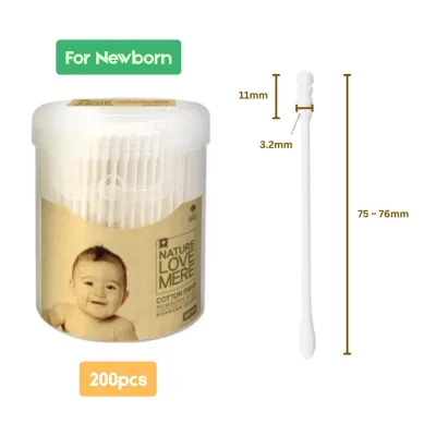 NatureLoveMere - Soft Cotton Swab for Newborn 200PCS