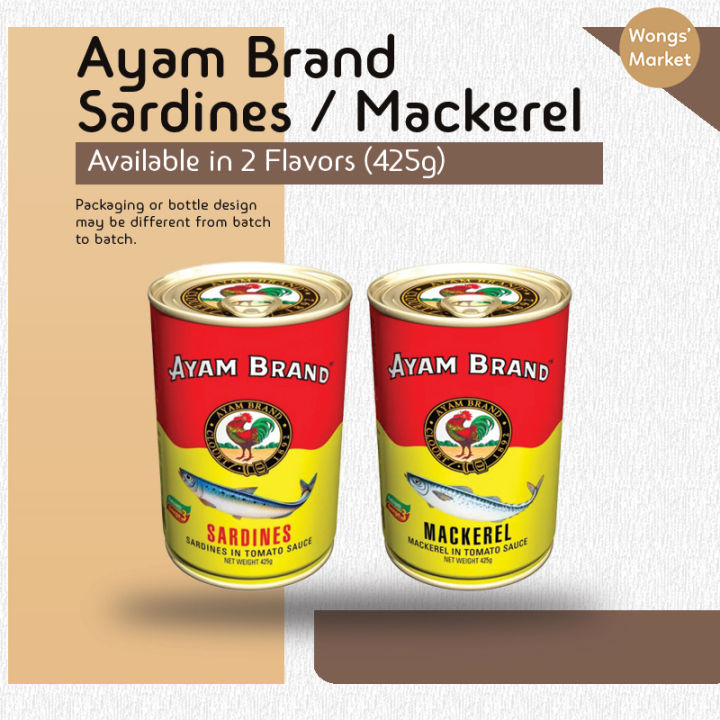 Ayam Brand Fish in Tomato Sauce (Mackerel / Sardines) 425g Lazada