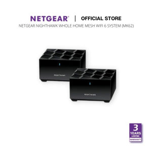 NETGEAR Nighthawk Whole Home Mesh WiFi 6 System MK62 - AX1800 Router with 1 Satellite Extender