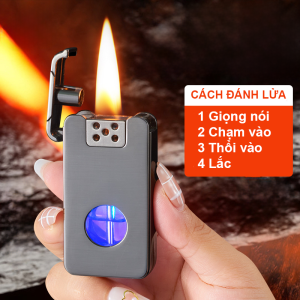 HỘP QUẸT BẬT LỬA CẢM BIẾN ÂM THANH GIỌNG NÓI XÀI ĐIỆN VÀ XĂNG MỚI LẠ