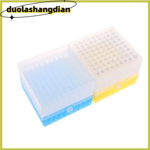 [Duola] 100 Holes Laboratory Plastic Tube Box Rack Use For 2ml 1.5ml 1.8ml Cryopreservation Tube With Connection Cover