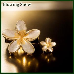 Blowing Gradient Alloy Oil Dropping Lily Flower Hair Clip Versatile Hair Accessory For Summer Beach Vocation Headwear Cute Hair Accessories For Girl