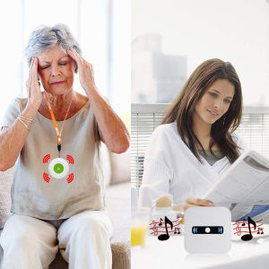 DAYTECH Calling System Pager Wireless Call Button for Elderly Patient Personal in Home Alert System 3 Portable Batteries Receivers & 2 SOS Transmitters(CC02)