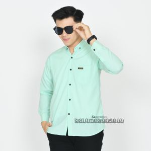 Baju pria dewasa Kemeja lengan panjang polos terbaru 2025 atasan pria vintage keren kasual & formal