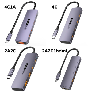 USB 3.2 Type C Hubs 10Gbps PD100W 140W Fast Charge 4K 60Hz HDTV Adapters For Computer Tablets External Drive