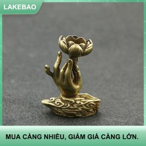 【LAKEBAO】 Đồng tinh khiết backflow hương Phật Tay sen Brass hương khung hương trầm Zen trà buổi lễ bàn trà Bàn đồ nội thất