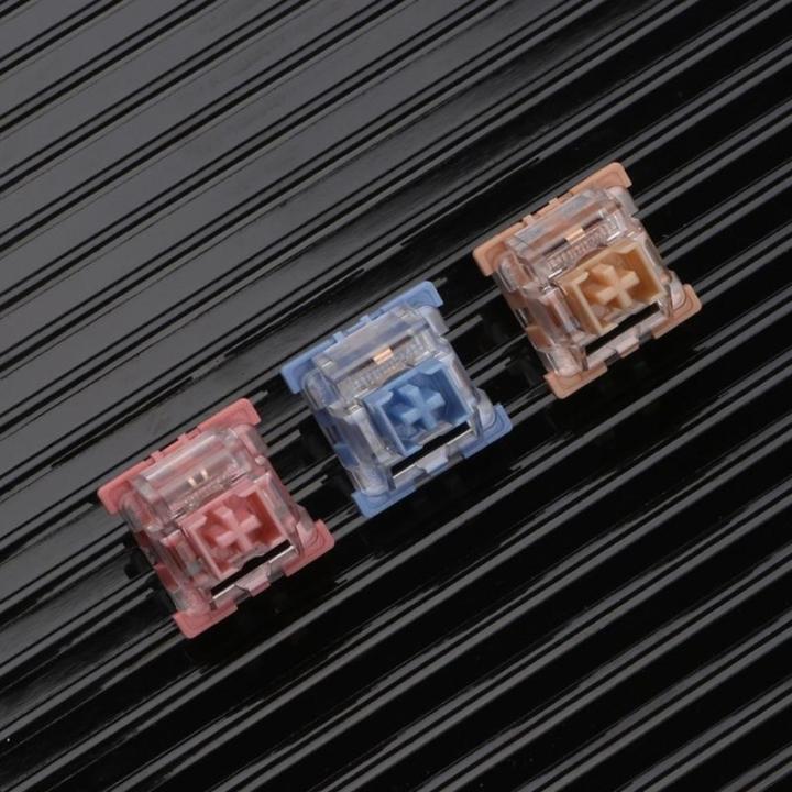 Outemu Silent Clicky Lineaire Tactiele Schakelaar, 3Pin Pre-Lubed RGB MX Stem Vergelijkbare Holy Panda Switch Voor Custom Mechanische Gaming Toetsenbord (Color : Transparent, Size : 110PCS