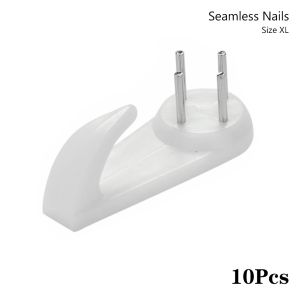 10Pcs Non-Mark Wall Hook Invisible White Plastic Wall Nail Painting Photo Frame