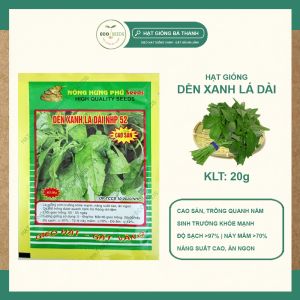 [EcoSeeds] Combo 2 Gói Hạt Giống Rau Dền Xanh Lá Dài - Cao Sản Sinh Trưởng Khỏe - Gói 20g