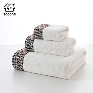 Socone Bath / Hand / Face towel Series 100% Long Staple Cotton Absorbent Adult Infant Baby Beach Towel 1PC ONLY