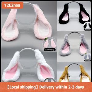【Local shipping】 Cute Bunny Ears Headband Plush Rabbit Hair Hoop Headwear Cosplay Costume Hair Accessories For Adults Party