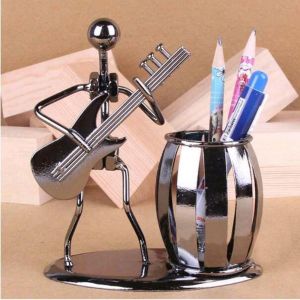 tsevd schoolsupplies desk organisers Creative Play The Guitar Novelty Desk Tidy Vase Pencil Pot Stationery Supplies Container Organizer School Office