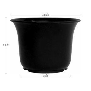 กระถาง กระถางแคคตัส ถ้วยจีน 5 นิ้ว สีดำ Bundle 50 ใบ ชิ้น อัน