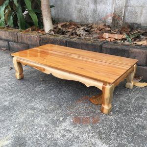 HOMEMAISAK  โต๊ะหมู่บูชา (ไม้สักแท้) หมู่ 9 หน้า 4 เฉพาะฐาน เคลือบสีใสธรรมชาติ กว้าง 34 ซม. ยาว 65 ซม. สูง 17 ซม.