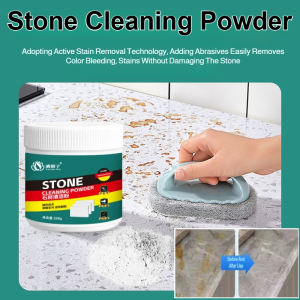 Stone Cleaning Powder Marble Quartz Countertop Cleaner Stain Remover and Polishing Agent for Kitchen Stone Surfaces
