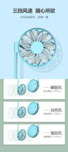 🔥ready stock🔥 Neck hung fan rechargeable hand-held and hung around the neck carry a USB charging small electric fan with you