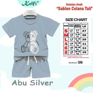 Kelfi Baju Setelan Anak Cowok / Stelan Usia 0-12 bulan / 1-2 tahun / 2-3 tahun / 3-4 tahun / 5-6 tahun 7-8 tahun Orico Edition Bahan adem dan Lembut Bisa COD