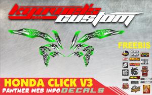 Custom Honda Click V3 Panther Web Indo Decals