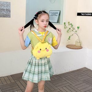 TINGTIAN Penguin Cartoon Plush Backpack Pig Rabbit Animal Plush Backpack Gift Stuffed Cartoon Plush Schoolbag Children