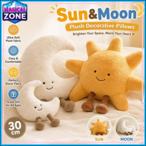 Plush Doll Pillow Sun Moon Cartoon Soft Stuffed Toy Throw Cushion Bed Sleeping Gift Kids