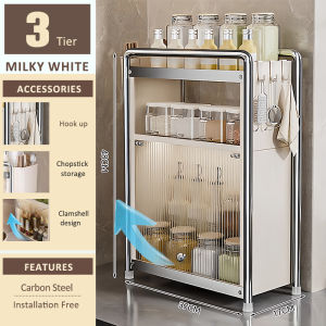 SJORAGE On Hand🔥Spice Rack with Flip Up Door Rustproof for Kitchen Counter Organization