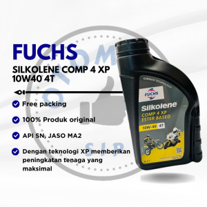 Fuchs SILKOLENE COMP 4 XP 10W40 Semi Synthetic Ester Based Motorcycle Engine Oil 1L Oli Motor Manual Semi Sintetis