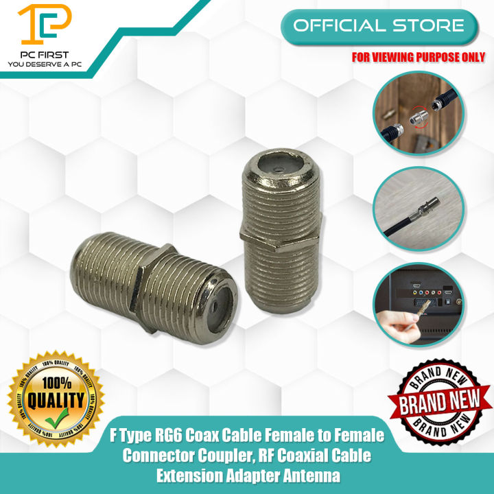 F Type RG6 Coax Cable Female to Female Connector Coupler, RF Coaxial
