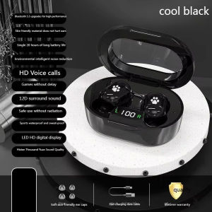 Beiziye Tai Nghe Bluetooth Mini 5.3 Ngủ Kiểu Bàn Chân Mèo Dễ Tai Nghe in‑ear HIFI Stereo Chạm Thông Minh Tai Nghe Không Dây Chơi Game Thể Thao