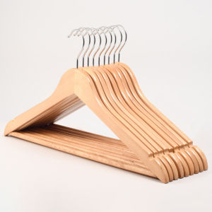 SG Natural Wooden Hanger for clothes high grade A HIGH quality hanger for adults non-slip (10pcs)