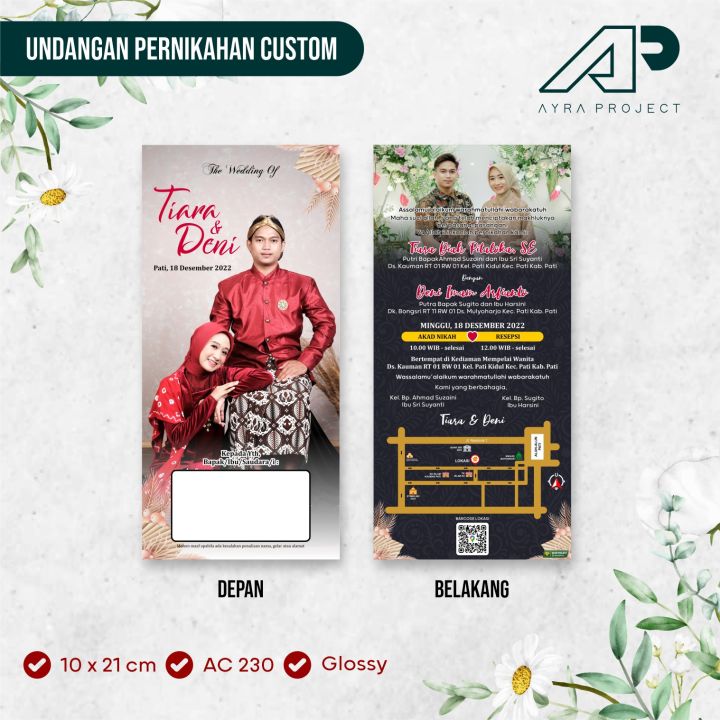 UNDANGAN PERNIKAHAN KOTAK NASI ROTI BESEK 2 SISI | Lazada Indonesia