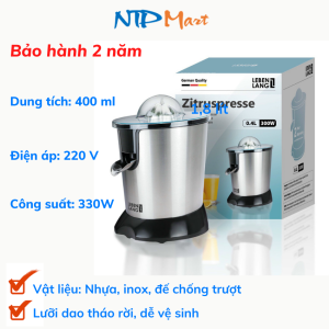 Máy vắt cam ép cam bằng điện chính hãng LEBENLANG bằng inox cao cấp công suất 300W bảo hành 24 tháng - LBC386