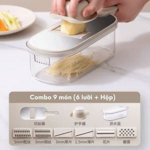 Bộ nạo sợi rau củ đa năng FEEKA 6 lưỡi dao đồ bào rau củ đa năng cao cấp nhỏ gọn