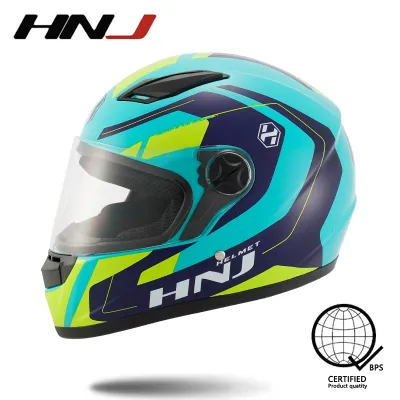 HNJ FF898 Mens Full Face Motorcycle Helmet Single Shade Motor Helmet Womens