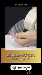 LAKBAN LEM GYPSUM GIPSUM ISOLASI KAIN KASA FIBER TAPE 1\\\" DAN  2\\\"  TEBAL BESAR BAGUS MURAH KUAT ROLL