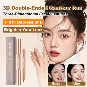 Micronsized color powder Doubleended pen Dualended Grooming Pen shadow Lift the beautiful end of the product Brighten Evenly ground/Dualended finishing pencil stereo highlighter dualaction light shadow shadow repair pencil