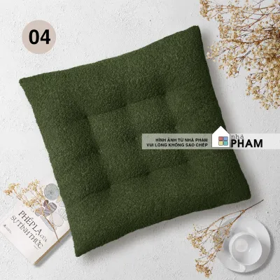 ĐỆM VUÔNG NGỒI BỆT VẢI BÔNG (404550cm) NHIỀU MÀU SẮC