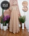 Gamis Brukat Jumbo /dress jumbo brukat full mix tile warna moka hitam navy biru ld 100 110 120 130 140 ukuran L XL XXL 3XL 4XL / gamis jumbo model terbaru / gamis pesta jumbo. 