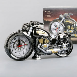 Creative Motorcycle Alarm Clock Model Vintage Motorcycle Bicycle Clock Desktop Decoration Desktop Bicycle Cool Clock Table Decoration Childrens Gift