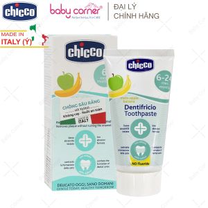 [HSD: T7/2029] Kem Đánh Răng Chicco Hương Chuối Táo 50ml Cho Bé 6M+