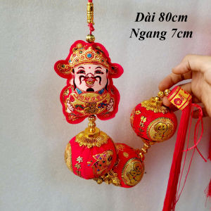 Dây treo đèn lồng đỏ-Dây treo thần tài-Thỏi vàng-Mèo thần tài-Dây treo may mắn trang trí