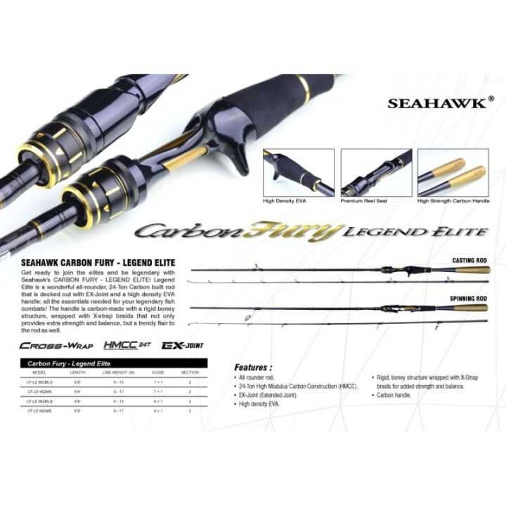Seahawk Carbon Fury Fury Fishing Rod Atlas Gt Seahawk Fishing Pole