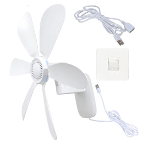 Compactly Wall Mounted USB Fan 5W Energy Saving Design Silently Air Circulation Coolers For Limited Space Areas Cooling