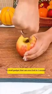 Fruit Core Remover Tool 304 Stainless Steel Corer for Apple Pear Bell Pepper Durable Portable