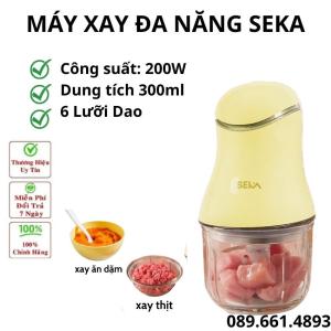 [ TOP BÁN CHẠY ] Máy xay đa năng cầm tay 6 lưỡi SEKA SK1396 Công suất 200W Dung tích 300ml máy xay thịt rau củ xay tỏi ớt Máy xay đồ ăn dặm cho bé cối thủy tinh.