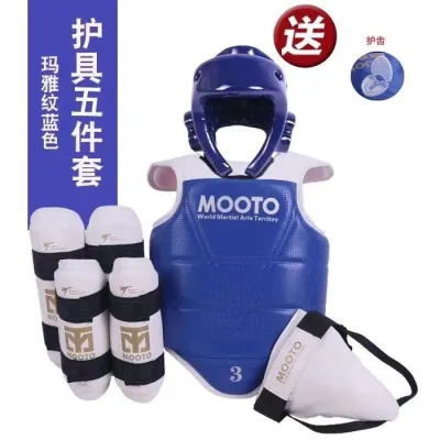 Taekwondo protective gear full set of protective childrens helmet training six-eight-nine-piece armor combat suit equipment mask
