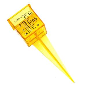 3/4x1/2" Rain Gauge/Sprinkler Gauge Wide Mouth Outdoor Water Measuring Tool for Yard Garden Lawn Bright Yellow